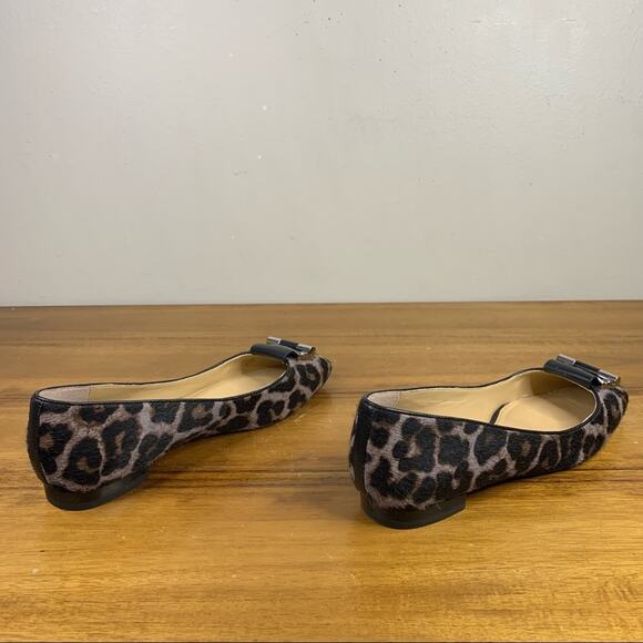 Michael Kors Leopard Print Pony Hair Flat Loafer Size 6 - Picture 6 of 8